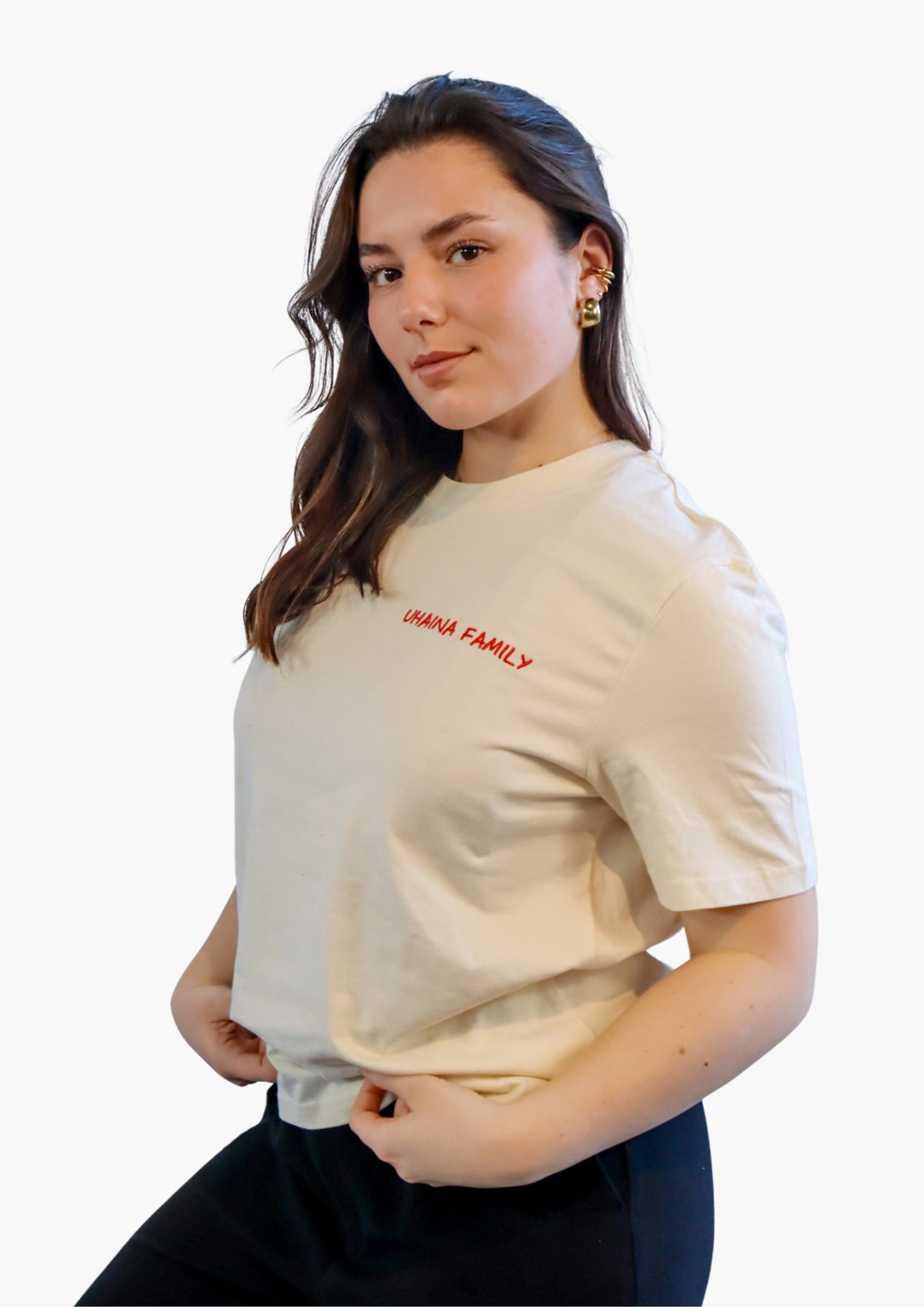 T-shirt unisexe Uhaina Family : porté de face – PINUA