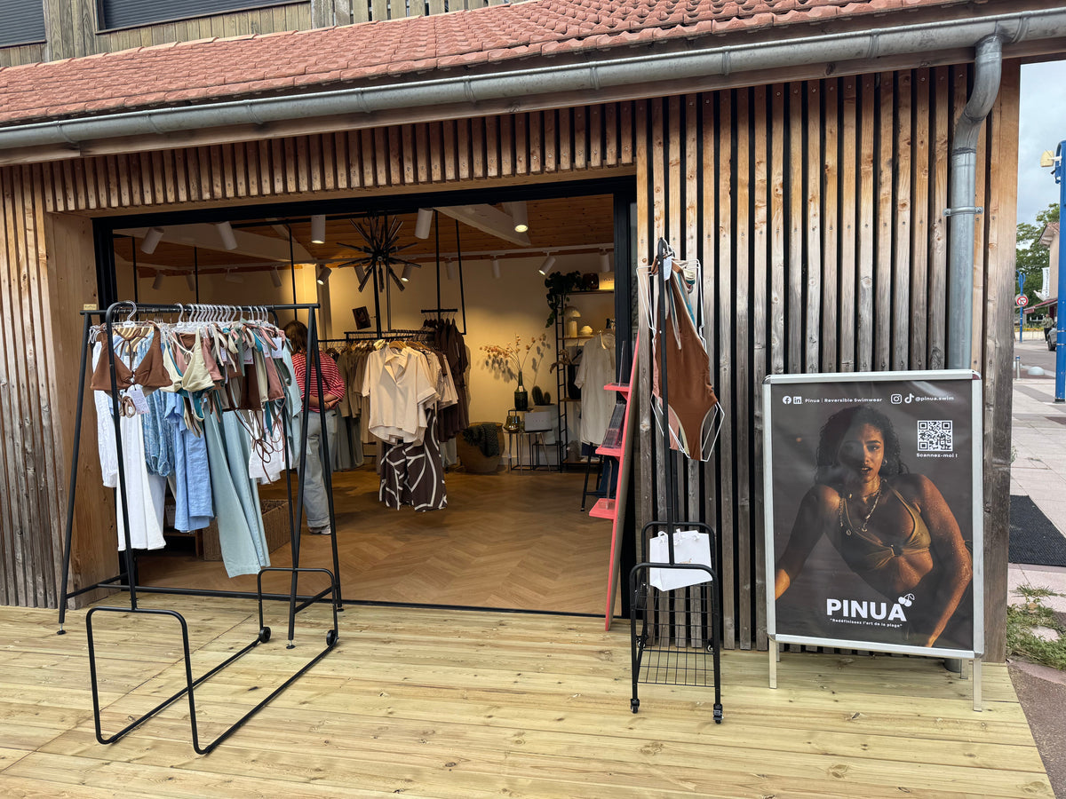 Braderie d'Andernos 2026 : PINUA chez Cosy Concept, 7 avenue Pasteur, du 21 au 23 août