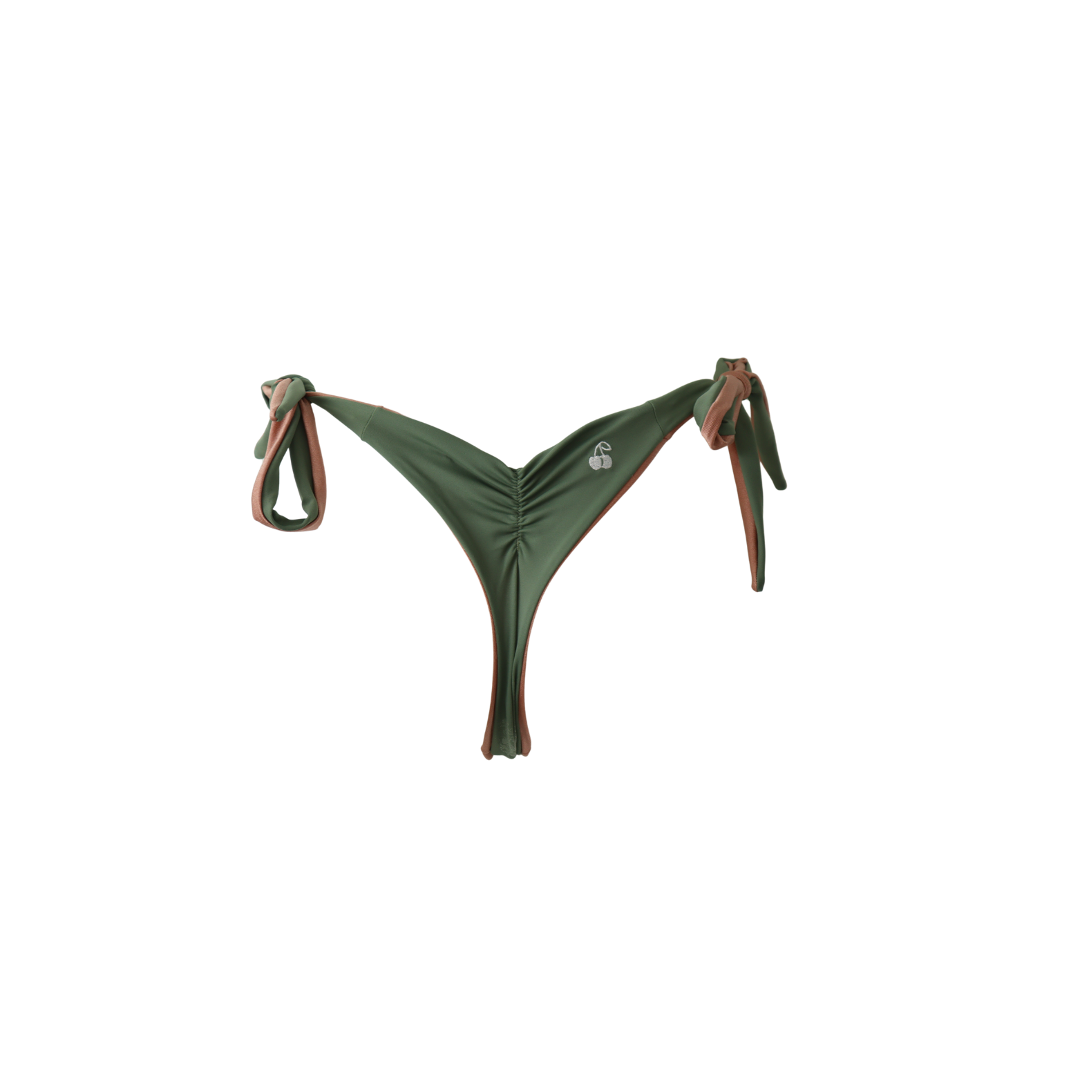 Tanga réversible Pignada, coloris Arrosa & Baso : packshot à plat, vue alternative – PINUA