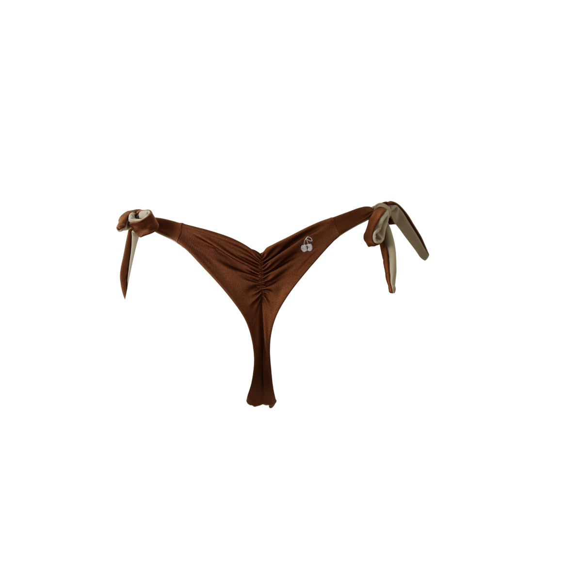 Tanga réversible Pignada, coloris Izar & Duna : packshot à plat, vue verso – PINUA